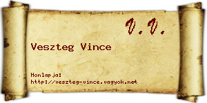 Veszteg Vince névjegykártya